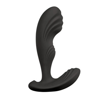 Вибромассажер простаты S Pleasures Premium Cozy, черный, с рельефной головкой, 10 режимов