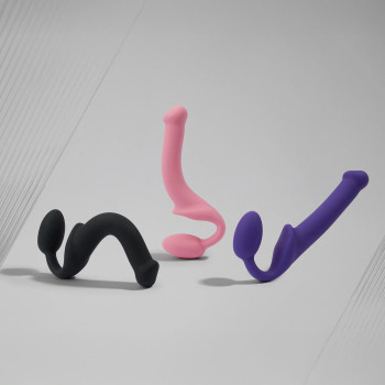 Безремінний страпон Strap-On-Me Rose L, повністю регульований, діаметр 3,7 см