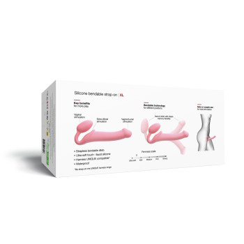 Безремінний страпон Strap-On-Me Rose XL, повністю регульований, діаметр 4,5 см