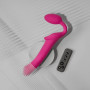 Безремневой страпон с вибрацией Strap-On-Me Vibrating Fuchsia L, диаметр 3,7 см, пульт ДУ, регулируемый