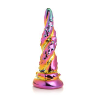 Фэнтезийный стеклянный фаллоимитатор Creature Cocks Enchanting Rainbow Glass Dildo, 16 см