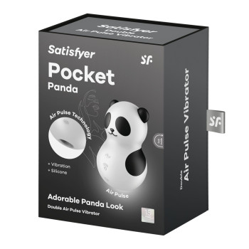 Вакуумный стимулятор с вибрацией Satisfyer Pocket Panda, 12 режимов вибрации, 11 уровней вакуума