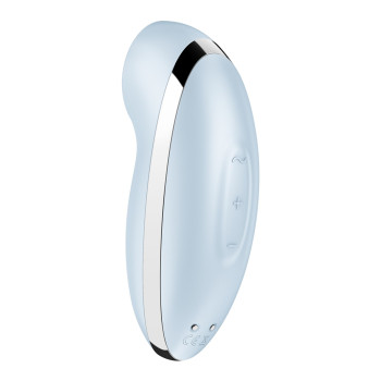 Вибростимулятор-пульсатор Satisfyer Tap & Climax 2 Blue, эффект постукивания пальцем