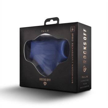 Мастурбатор Rocks Off Palm Blue, петлі для пальців, 10 режимів