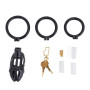 Клітка для пеніса LOCKINK SEVANDA Naja-Cobra Chastity Cage, чорна, 3 кільця різних розмірів