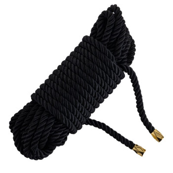 Мотузка для шибарі LOCKINK SEVANDA Shibari Pratice Rope, чорна, 8 м, нейлон+бавовна
