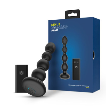 Анальный виброротатор Nexus Tornado Probe Edition, диаметр 3,5 см, вибрация + ротация, пульт ДУ