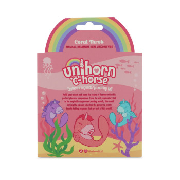 Вібратор-єдиноріжка Unihorn – C Horse – Coral Throb, вагінально-кліторальна стимуляція, 2 мотори по 10 режимів