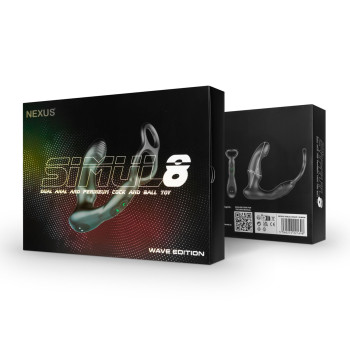 Стимулятор простаты Nexus SIMUL8 Wave Edition с эрекционным кольцом, вибрация + манящее движение ствола