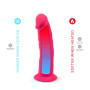 Фаллоимитатор с вибрацией SilexD Henry Vibro Pink (MODEL 2 size 7in) + LRS, диаметр 4,4 см