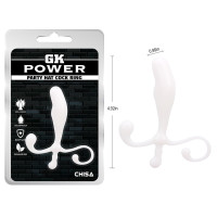 Стимулятор простати Chisa GK Power Party з анатомічним рельєфом, білий