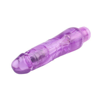 Вибромассажер реалистичный Chisa Jelly Crystal Precious на батарейках, фиолетовый