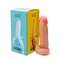 Фаллоимитатор реалистичный с мошонкой EGZO MAD Ciberskin Hot lover на присоске