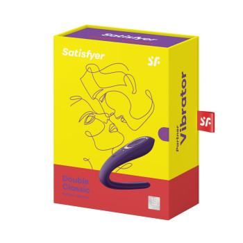 Вібромасажер для двох SATISFYER DOUBLE CLASSIC фіолетовий