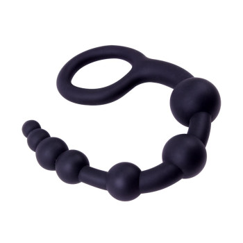 Анальний ланцюжок Chisa Black Mont 9.4 з ланками різних діаметрів, чорна