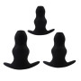 Набір анальних тунелів Chisa Black Mont Rippled Anal Juicer Kit, чорний