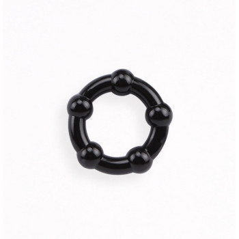 Набір ерекційних кілець з намистинами Get Lock Cock Rings, чорні, 10 шт.