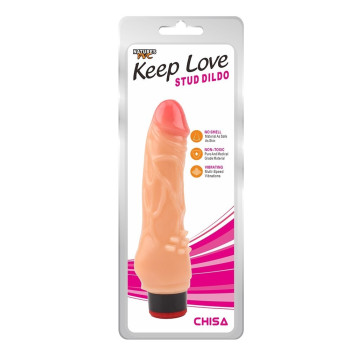 Вібратор реалістичний Chisa Keep Love Stud Dildo на батарейках, бежевий