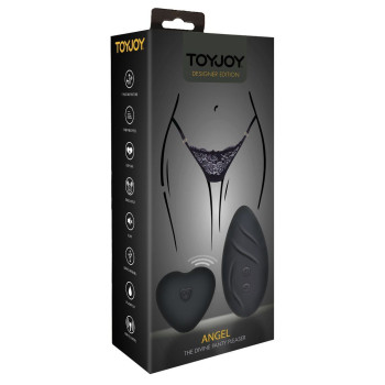 Вібратор у трусики з дистанційним пультом управління Toy Joy, трусики в комплекті, чорного кольору
