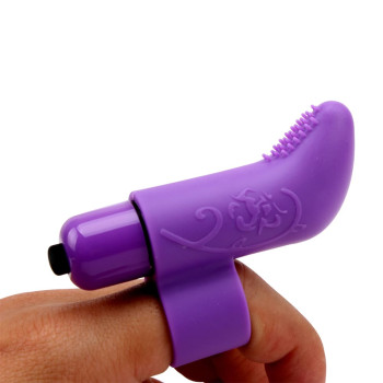 Вібратор для клітора на палець Chisa Mis Sweet Finger Vibe з рельєфом, фіолетовий