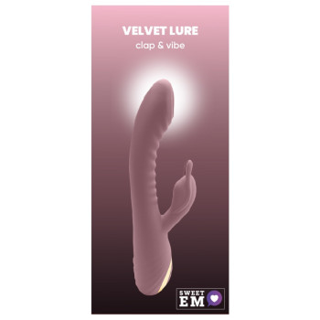 Вібратор-кроль рельєфний Sweet Em Velvet Lure 10 режимів вібрації та 5 режимів коливань, рожевий