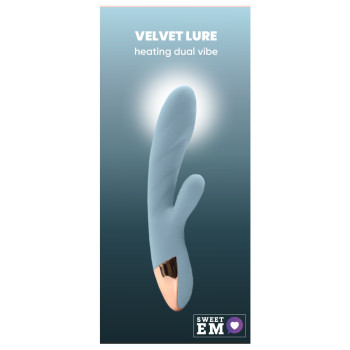 Кролик вібратор з функцією нагрівання +10 режимів вібрації Sweet Em Velvet Lure, блакитний