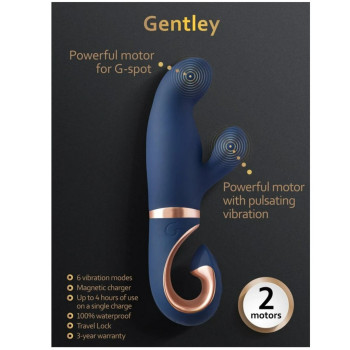 Вібратор кролик Gentley - Синій