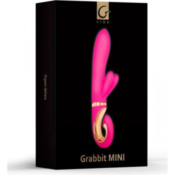 Вібратор-кролик із двома відростками для клітора Grabbit GVibe, рожевий, 23.5 см х 4 см