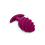 Анальна пробка рельєфна Gvibe Gplug Twist 2 фіолетова, 10.5 х 3.9 см