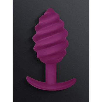 Анальна пробка рельєфна Gvibe Gplug Twist 2 фіолетова, 10.5 х 3.9 см