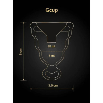 Менструальна чаша Gcup Gvibe, S, чорна, 6 х 3.5 см
