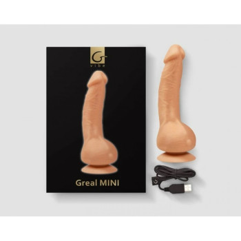 Вібратор реалістичний на присосці Greal Mini Gvibe, бежевий, 18 х 3 см