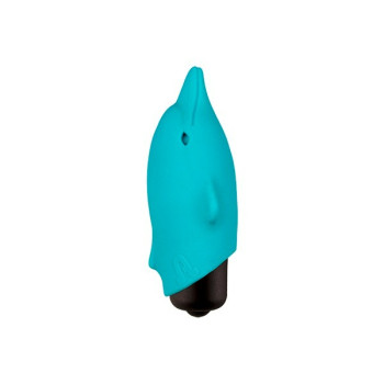 Міні-вібратор у вигляді дельфінчика, блакитний, Adrien Lastic Pocket Vibe Flippy Blue, 7,5 х 2,5 см