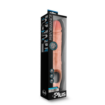 Насадка для збільшення пеніса реалістична Blush Performance Plus із кріпленням на мошонку