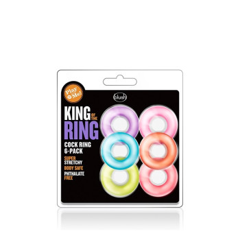 Набір ерекційних кілець Blush King Of The Ring різнокольорові, 6 шт.
