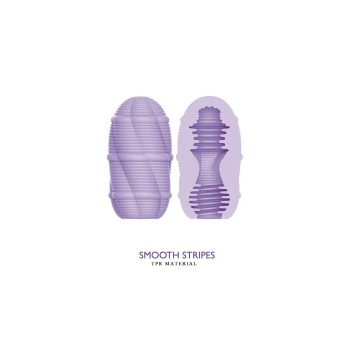 Мастурбатор міні з ребристим рельєфом Pretty Love Smooth Stripes Cupid X Egg, фіолетовий