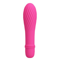 Мини-вибратор рельефный Solomon Pretty Love розовый, 12 х 2.9 см