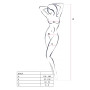 Бодістокінг із геометричним візерунком Passion BS010 чорний, One Size