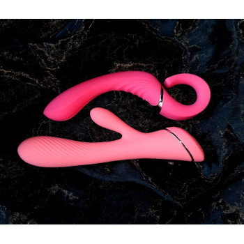 Вагінально-кліторальний вібратор кролик Chisa Lust Ripple Coney, рожевий