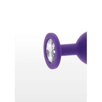 Анальна пробка з кристалом Toy Joy Diamond Booty Jewel, фіолетовий, Large