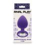 Анальна пробка з кристалом Toy Joy Diamond Booty Jewel, фіолетовий, Large