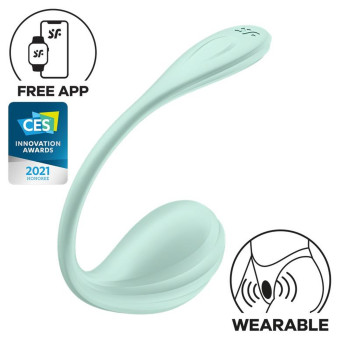 Смарт вібро-яйце Satisfyer Smooth Petal, м'ятний