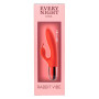 Вібратор кролик Every Night Toys з відростком для стимуляції клітора, червоний