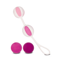 Кулі вагінальні Gvibe Geisha Balls 2 для тренування інтимних м'язів, рожеві