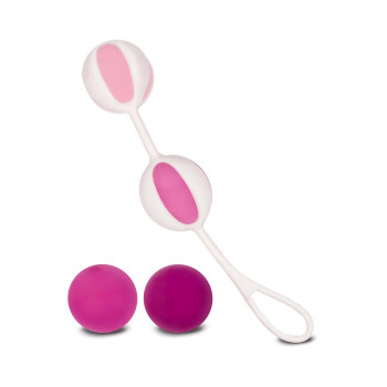 Кулі вагінальні Gvibe Geisha Balls 2 для тренування інтимних м'язів, рожеві