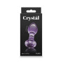 Анальна скляна пробка NS Novelties Crystal, фіолетова