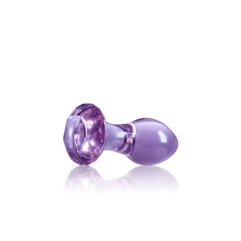 Анальна скляна пробка NS Novelties Crystal, фіолетова