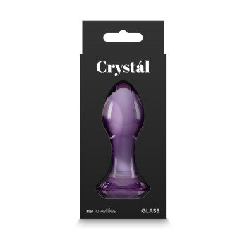 Анальна скляна пробка NS Novelties Crystal, фіолетова