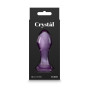 Анальна скляна пробка NS Novelties Crystal, фіолетова
