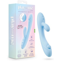 Вібратор-кролик Blush Play with Me для точки G та клітора, блакитний